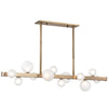 8744-AGB Mini Hinsdale 12 Light Linear Chandelier Main Image