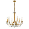 Crystorama Bridgehampton 26'' Chandelier in Antique Gold - Front View