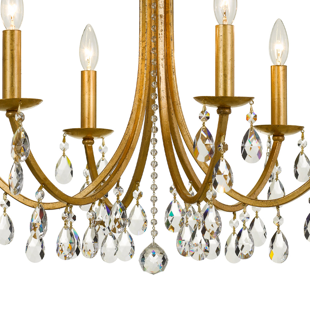 Crystorama Bridgehampton 26'' Chandelier in Antique Gold - Additional View