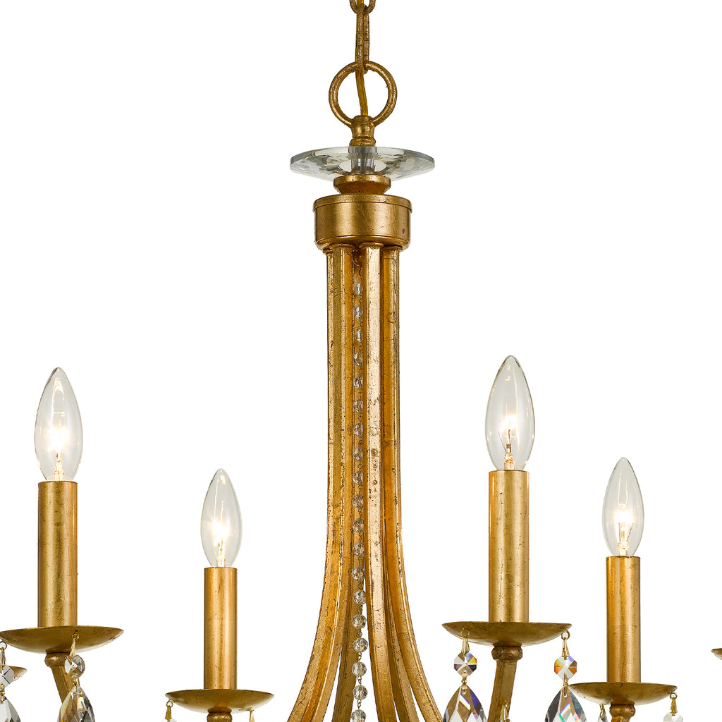 Crystorama Bridgehampton 26'' Chandelier in Antique Gold - Additional View