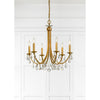 Crystorama Bridgehampton 26'' Chandelier in Antique Gold - Lifestyle View