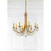 Crystorama Bridgehampton 28'' Chandelier in Antique Gold - Lifestyle View
