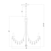 Crystorama Bridgehampton 28'' Chandelier - Product Dimensions