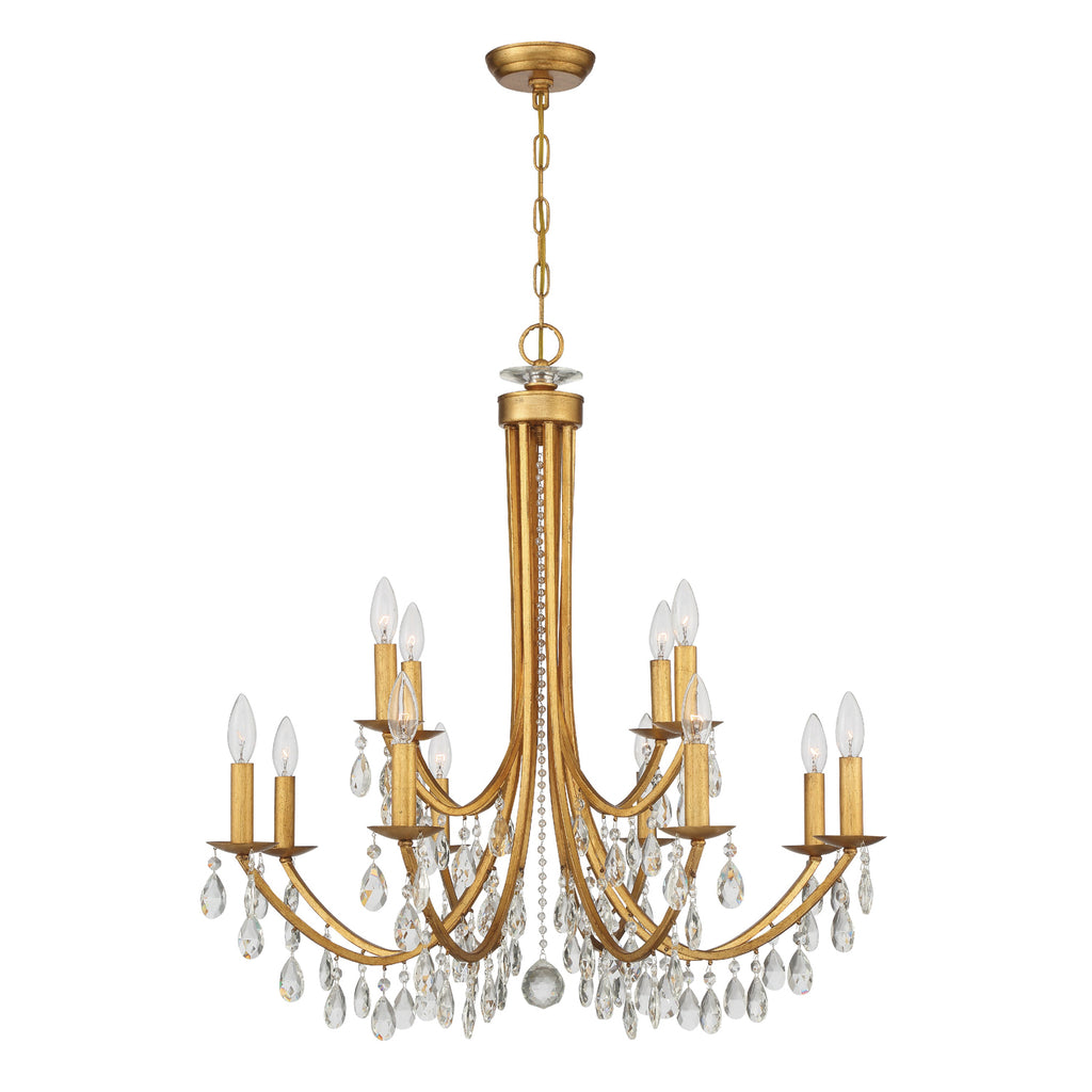 8829-GA-CL-MWP Bridgehampton 12 Light Chandelier | Main Image