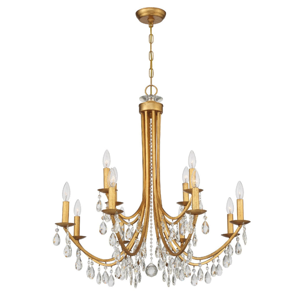 8829-GA-CL-SAQ Bridgehampton 12 Light Chandelier | Alternate Image