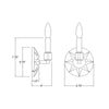 Crystorama Carson 5'' Sconce - Product Dimensions