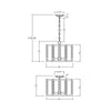 Crystorama Carson 16'' Chandelier - Product Dimensions