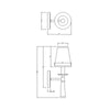 Crystorama Baxter 5'' Sconce - Product Dimensions