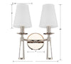 8862-PN Baxter 2 Light Sconce | Dimensions Image