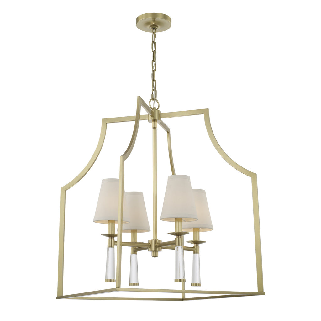 Crystorama Baxter 22'' Chandelier in Aged Brass - Additional View