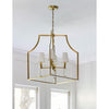 Crystorama Baxter 22'' Chandelier in Aged Brass - Lifestyle View