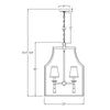 Crystorama Baxter 22'' Chandelier - Product Dimensions