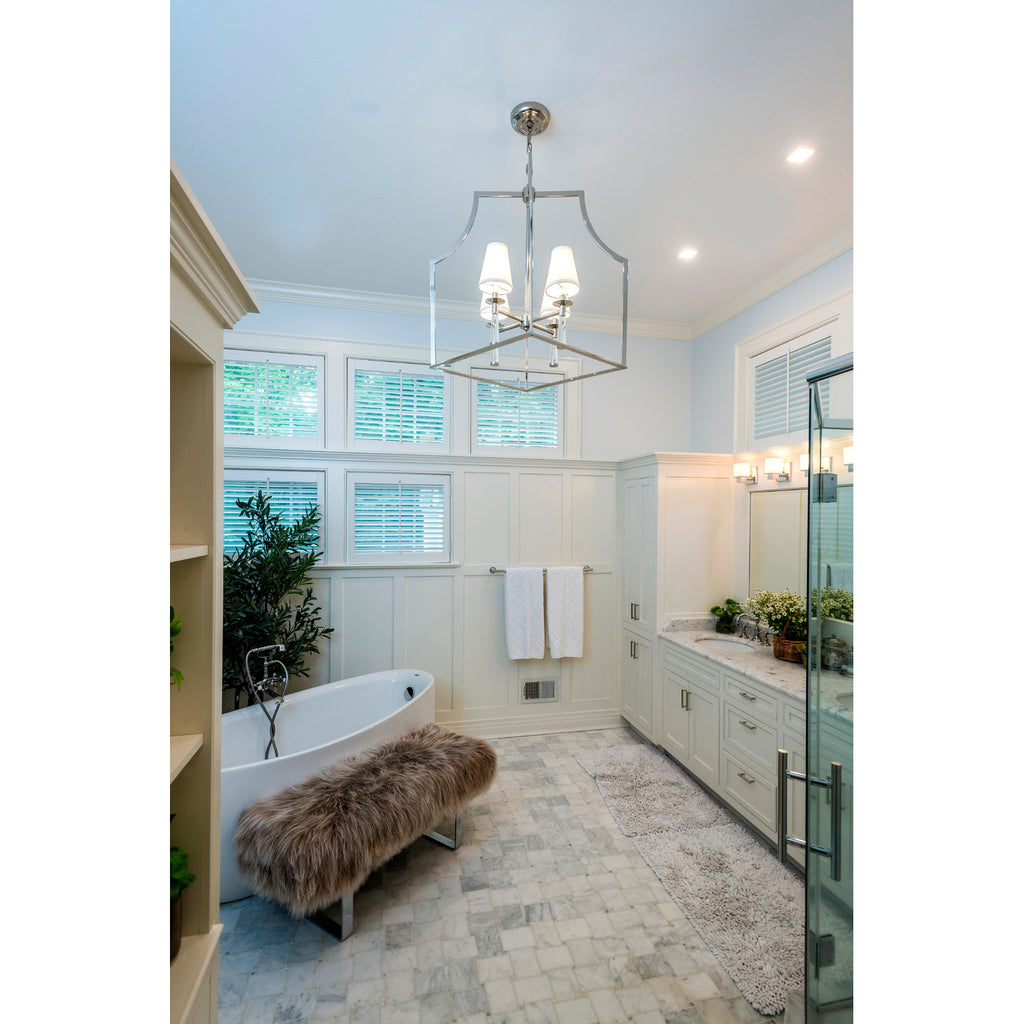 Crystorama Baxter 22'' Chandelier in Polished Nickel - Lifestyle View