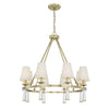 Crystorama Baxter 31.5'' Chandelier in Aged Brass - Additional View