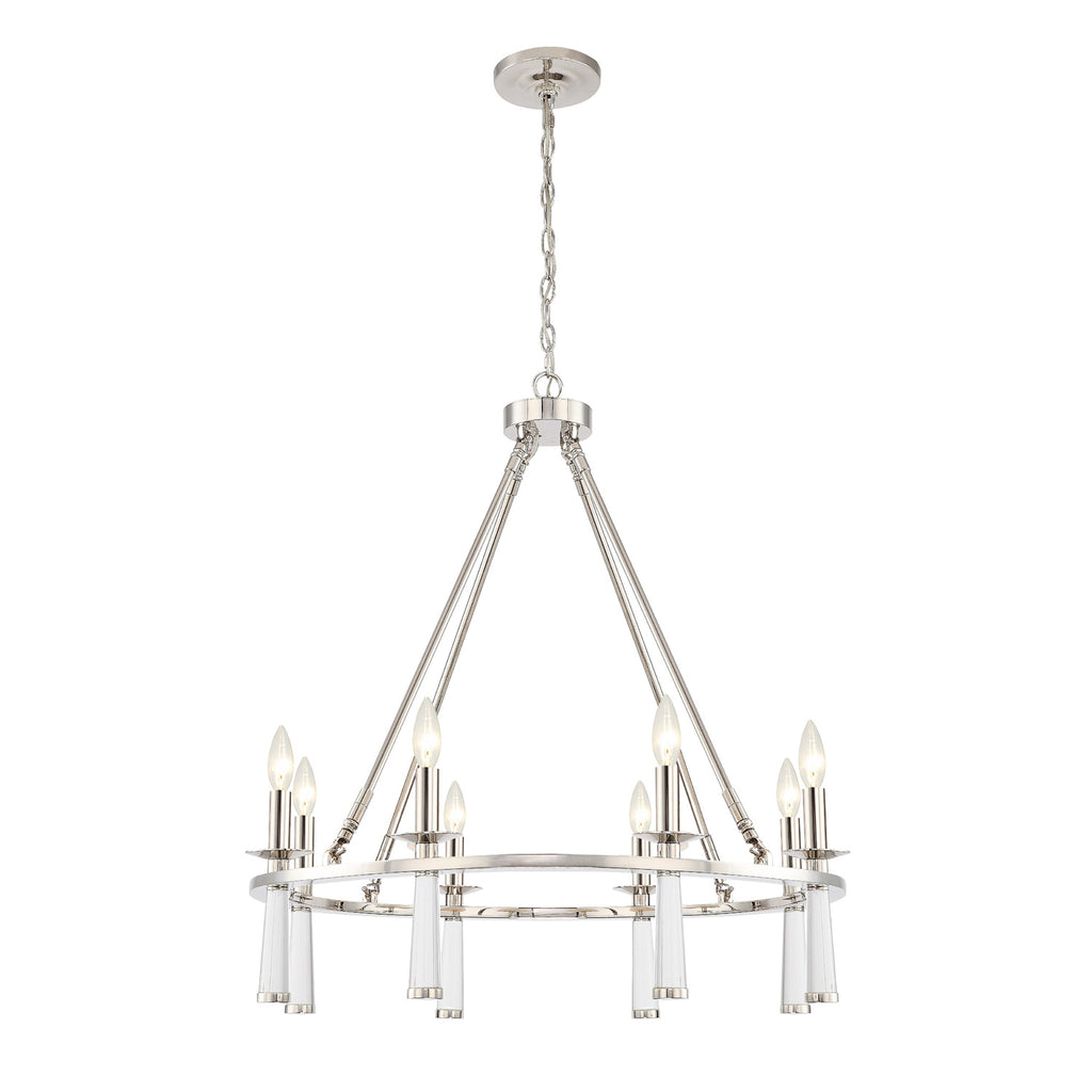 Crystorama Baxter 31.5'' Chandelier in Polished Nickel - Additional View