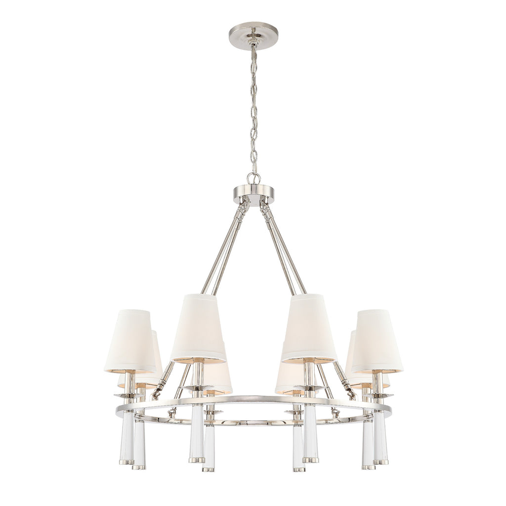 Crystorama Baxter 31.5'' Chandelier in Polished Nickel - Additional View