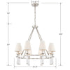 8867-PN Baxter 8 Light Chandelier | Dimensions Image