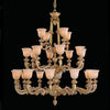 Crystorama Natural Alabaster 60" Chandelier in French White - Front View
