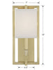 8881-AG Dixon 1 Light Sconce | Dimensions Image