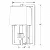 Crystorama Dixon 7'' Sconce - Product Dimensions