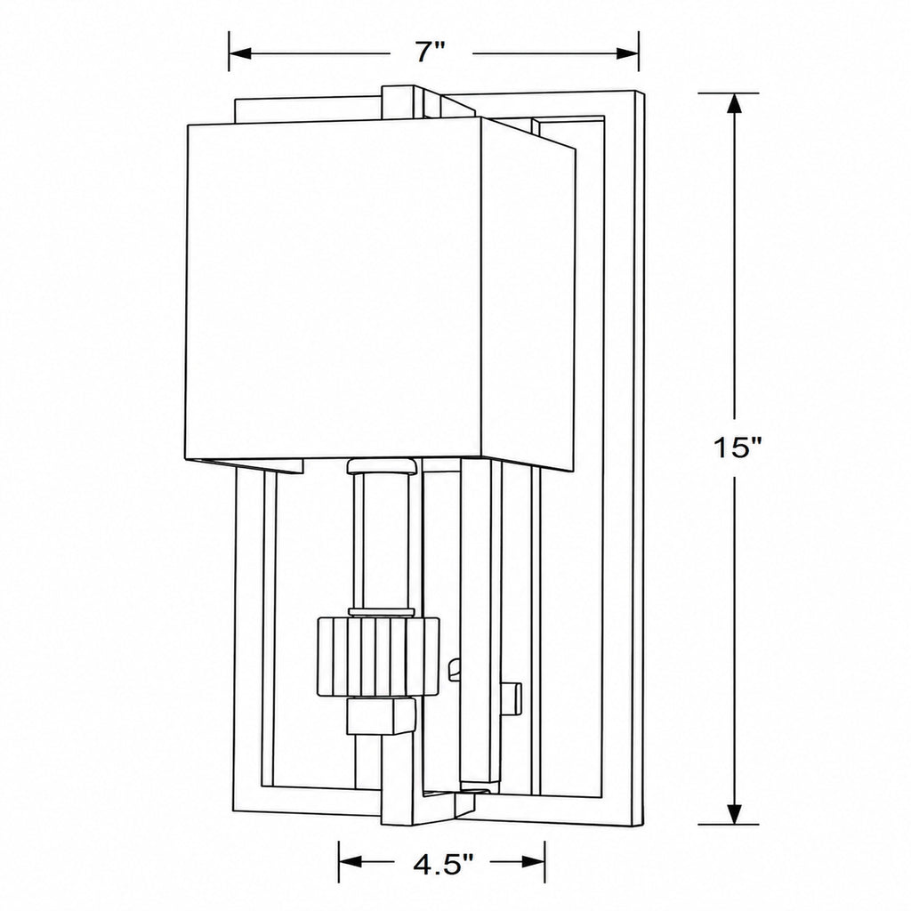 Crystorama Dixon 7'' Sconce - Product Dimensions