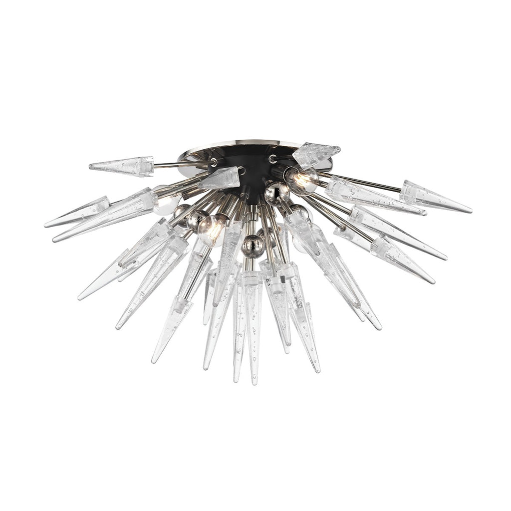 9028-PN Sparta 6 Light Semi-Flush Mount Main Image