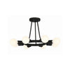 Crystorama Dakota 15'' Semi Flush Mount in Black - Front View
