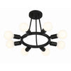 Crystorama Dakota 15'' Semi Flush Mount in Black - Additional View