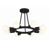Crystorama Dakota 15'' Semi Flush Mount in Black - Additional View