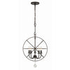 Crystorama Solaris 17'' Chandelier in English Bronze - Additional View