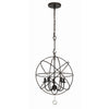 Crystorama Solaris 17'' Chandelier in English Bronze - Additional View