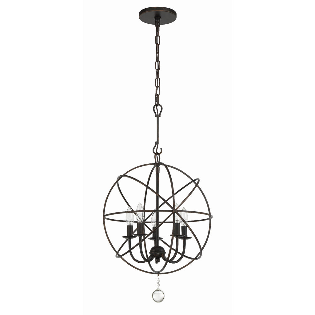 Crystorama Solaris 17'' Chandelier in English Bronze - Additional View