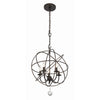 Crystorama Solaris 17'' Chandelier in English Bronze - Additional View