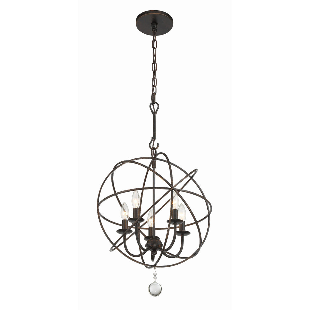 Crystorama Solaris 17'' Chandelier in English Bronze - Additional View