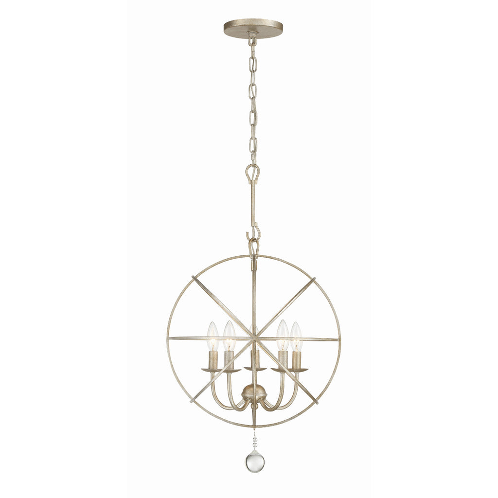 Crystorama Solaris 17'' Chandelier in Olde Silver - Additional View