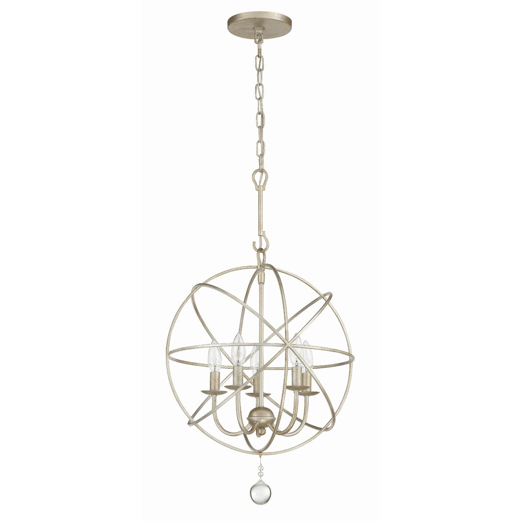 Crystorama Solaris 17'' Chandelier in Olde Silver - Additional View
