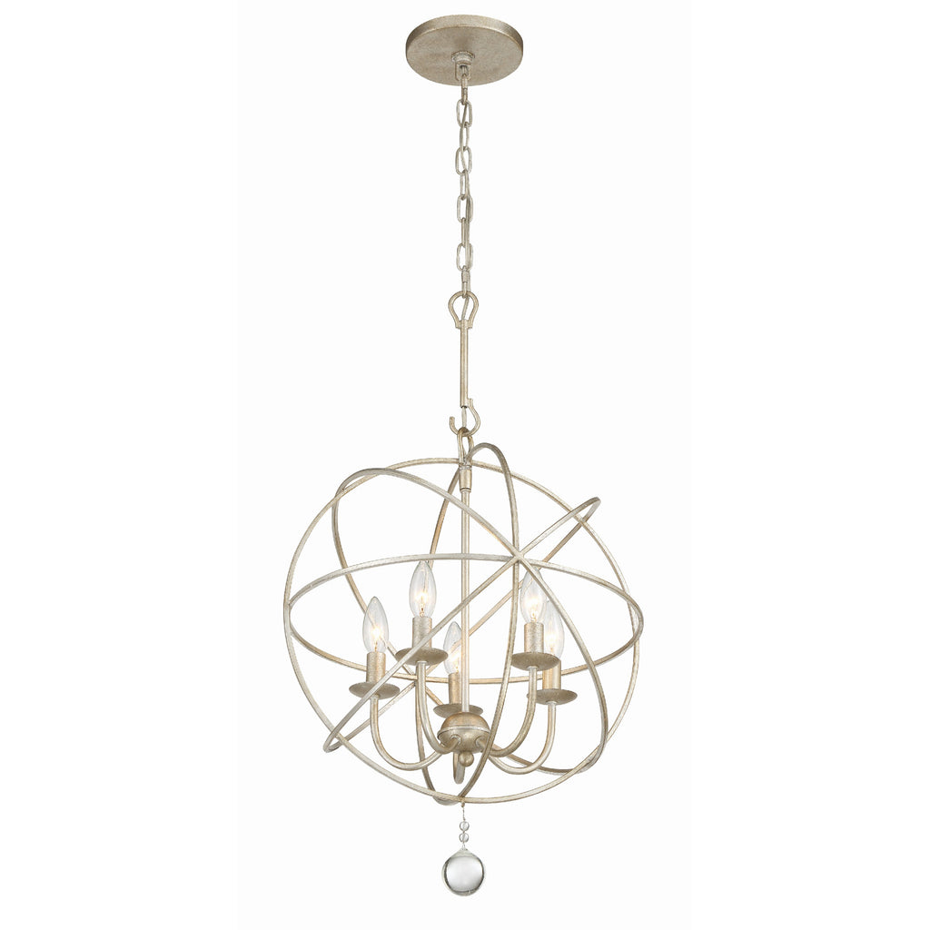 Crystorama Solaris 17'' Chandelier in Olde Silver - Additional View