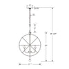 Crystorama Solaris 17'' Chandelier - Product Dimensions