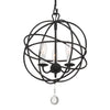 9225-BK Solaris 3 Light Mini Chandelier | Alternate Image