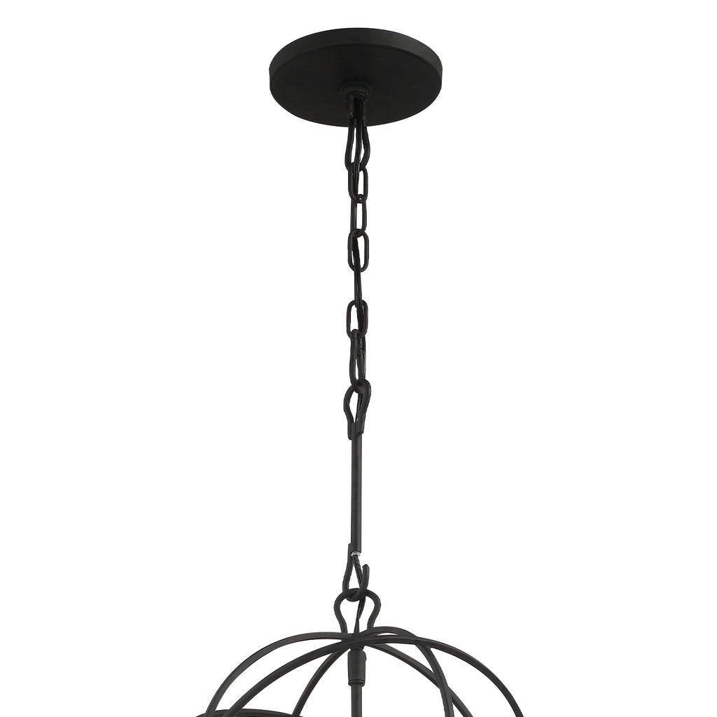 9225-BK Solaris 3 Light Mini Chandelier | Alternate Image