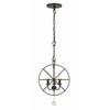 Crystorama-OPEN-BOX Solaris 3 Light Mini Chandelier in English Bronze - Additional View
