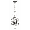 Crystorama-OPEN-BOX Solaris 3 Light Mini Chandelier in English Bronze - Additional View