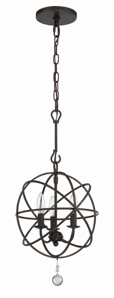 9225-EB_ULN Solaris 3 Light Mini Chandelier | Alternate Image