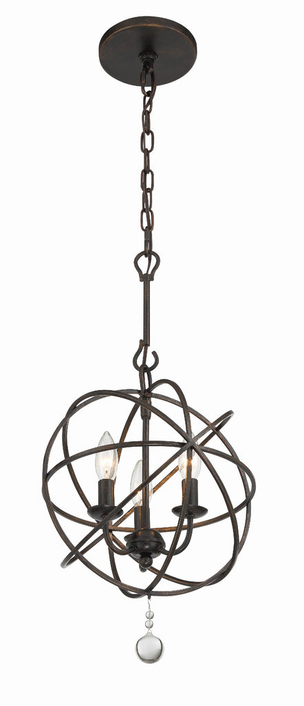 9225-EB_ULN Solaris 3 Light Mini Chandelier | Alternate Image