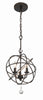 9225-EB Solaris 3 Light Mini Chandelier | Alternate Image