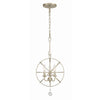 Crystorama-OPEN-BOX Solaris 3 Light Mini Chandelier in Olde Silver - Additional View