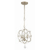 Crystorama-OPEN-BOX Solaris 3 Light Mini Chandelier in Olde Silver - Additional View