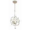 Crystorama-OPEN-BOX Solaris 3 Light Mini Chandelier in Olde Silver - Additional View