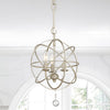 Crystorama-OPEN-BOX Solaris 3 Light Mini Chandelier in Olde Silver - Lifestyle View
