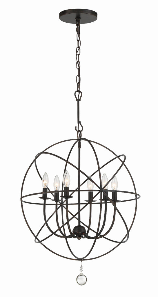 9226-EB_ULN Solaris 6 Light Chandelier | Main Image